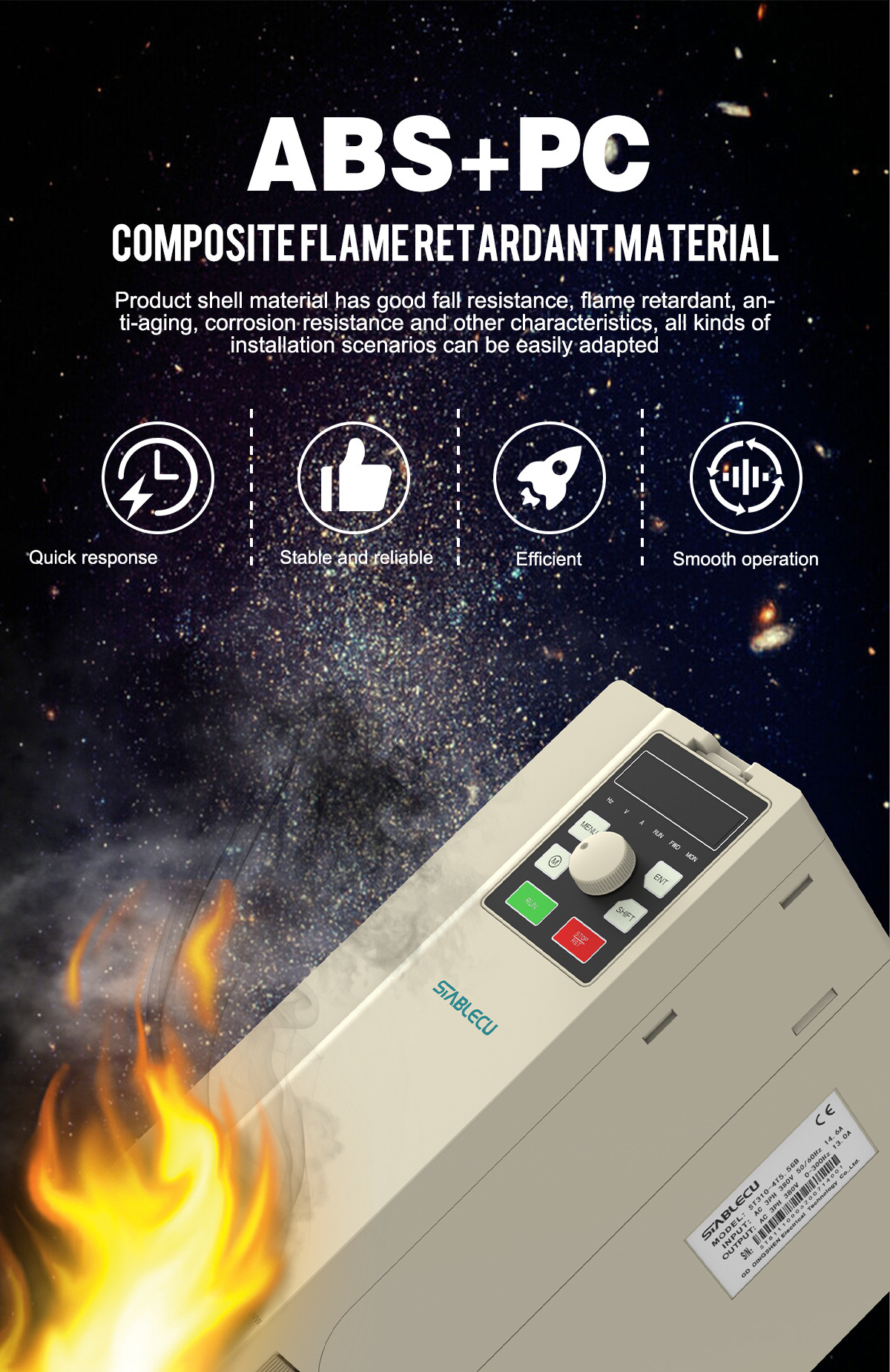 220V 380V Vector Frequency Inverter VFD 0.75KW 7.5KW 75KW VSD
