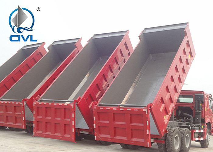 Sinotruk HOWO 336HP ZZ3257N3247B 10 Wheels WD615.69 Engine Red Color 30ton Dumper Truck