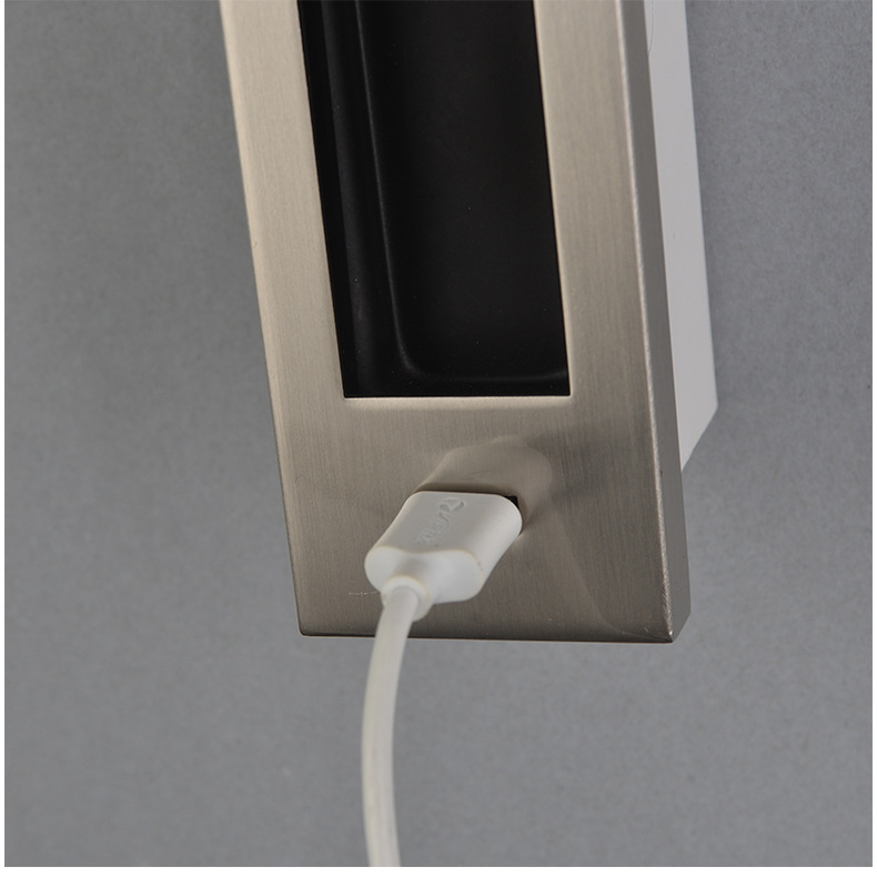 Hotel flat 2.1A 5V USB reading light flexible bedside wall lamp hotel bed headboard study bed wall light bedroom