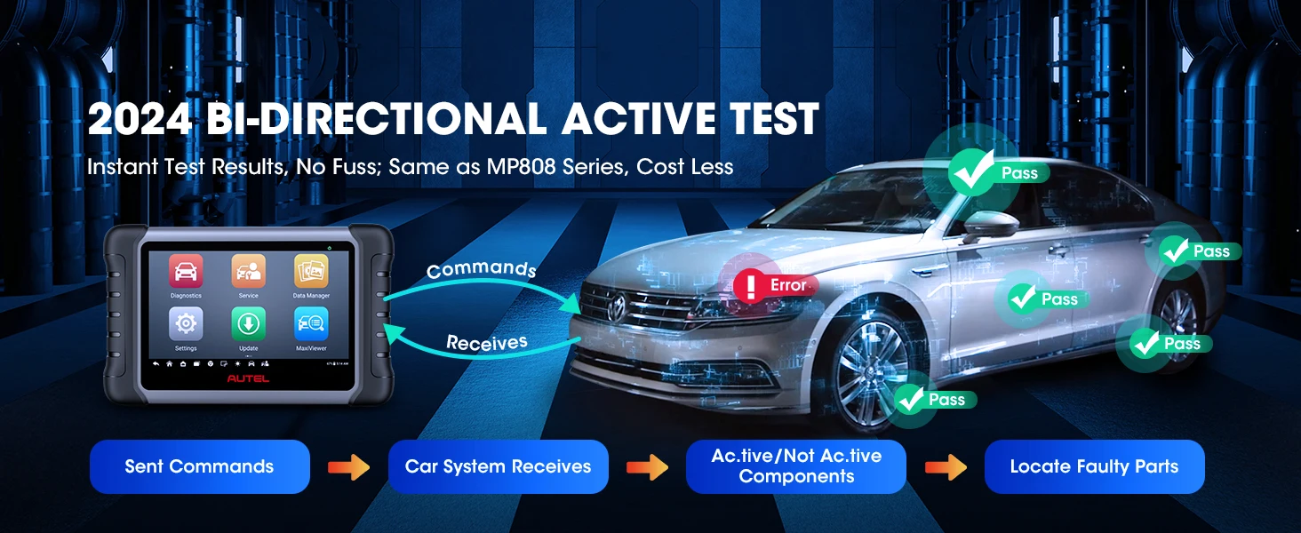 Diagnostic Tools Autel MK808S Car Diagnosis Bi-Directional Control Automotive Scanner IMMO Key Coding PK MX808S MK808BT
