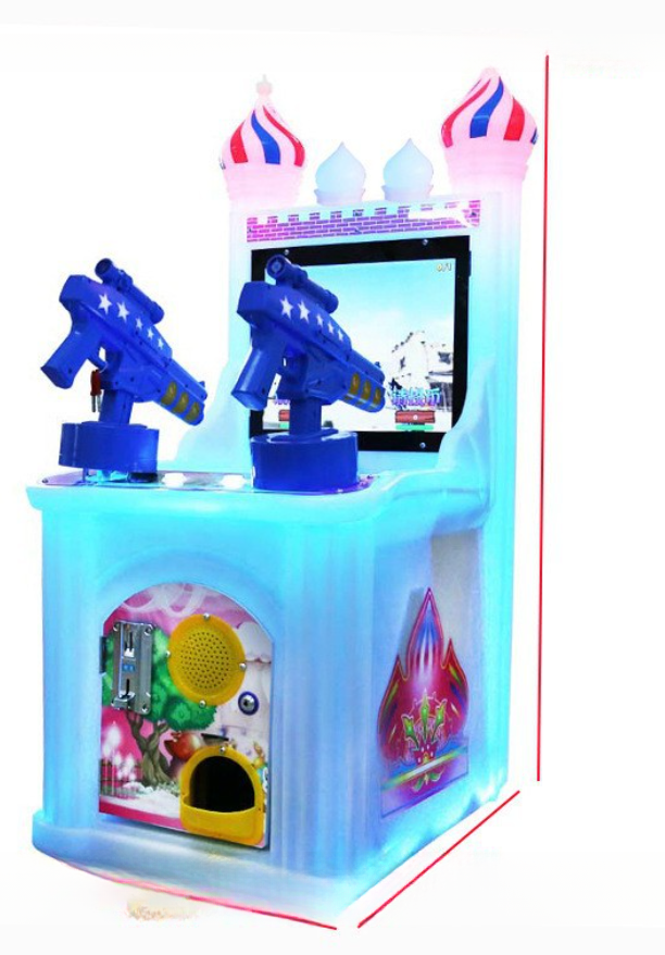 Guangzhou gaming factory children coin operated castle shooting arcade kids video racing game machines