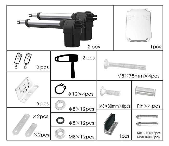 500Kg Powerful Single Arm Ac Swing Gate Opener For Residential Gates