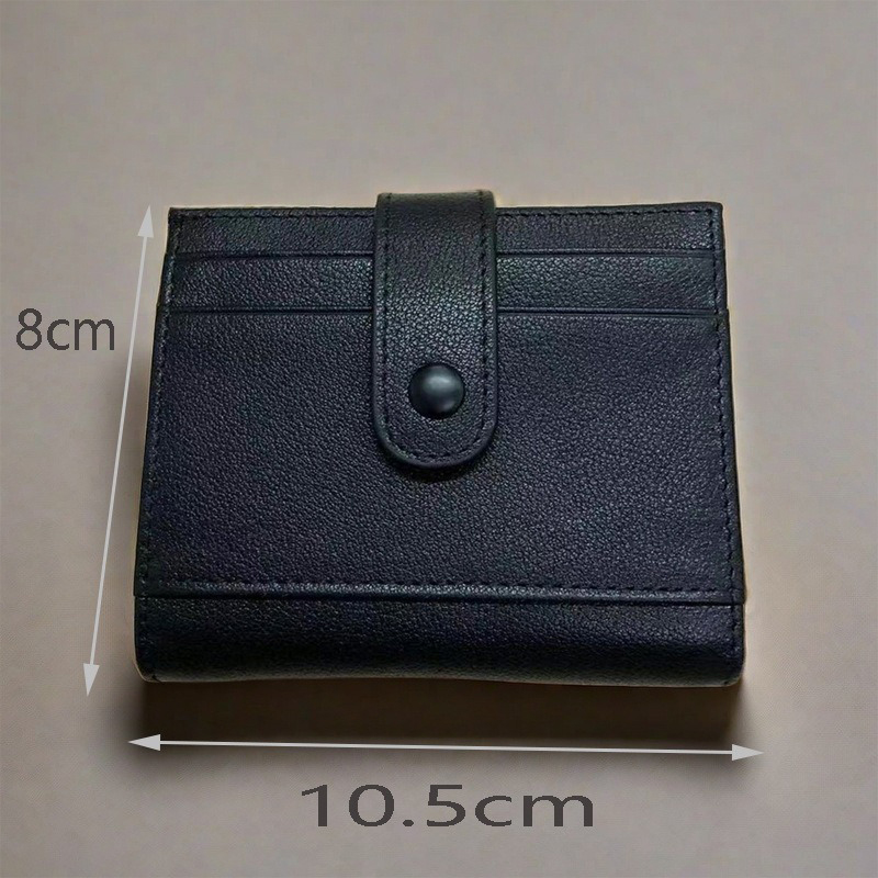 Japanese Style Men's Leather Wallet with Multiple Card Slots and Anti-Theft Feature
