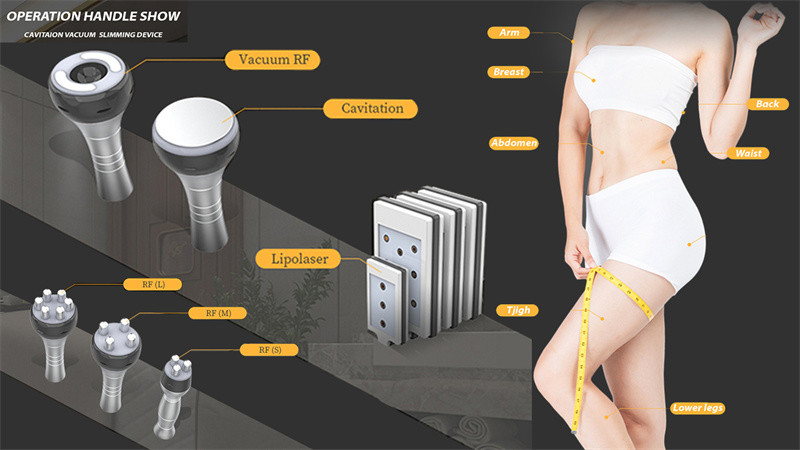 6 In 1 Radio Frequency 40k Ultrasonic Cavitation Machine Skin Tightening Fat Loss