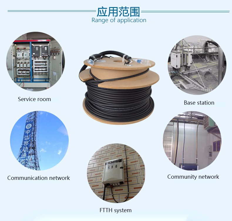 40M DLC/UPC to DLC/UPC Multimode Base Station RRU BBU CPRI Outdoor Optical Fiber LC Patch Cord
