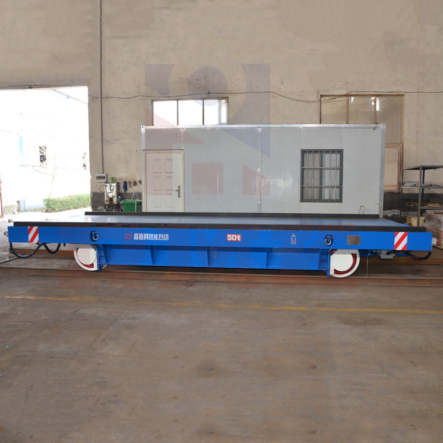 Industry Metallurgy Material Handling Trolley , 50T Motorized Rail Cart