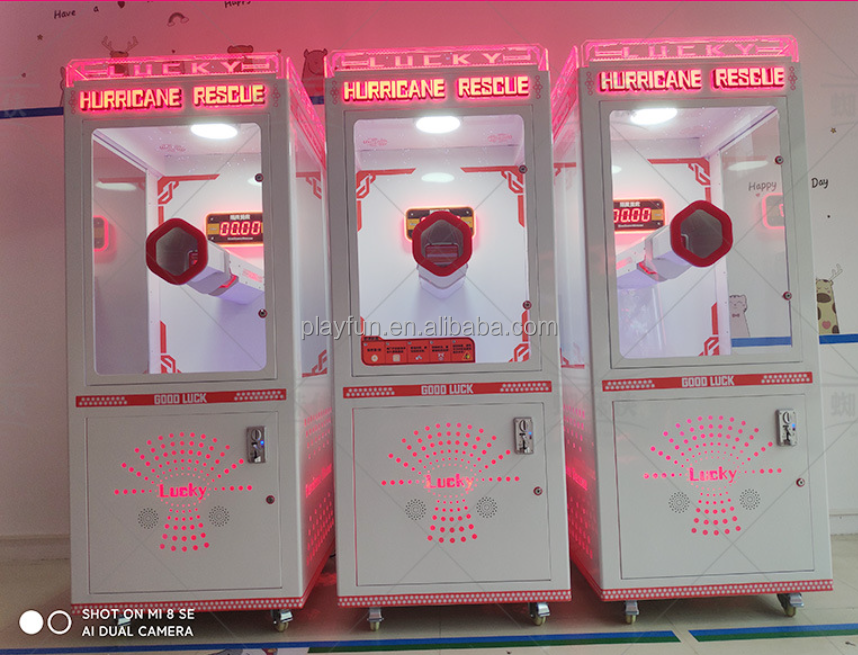 Coin Operated Game Machine Catch Money Catching Bill Money Lucky Prize Hurricane Rescue Arcade Games Machine