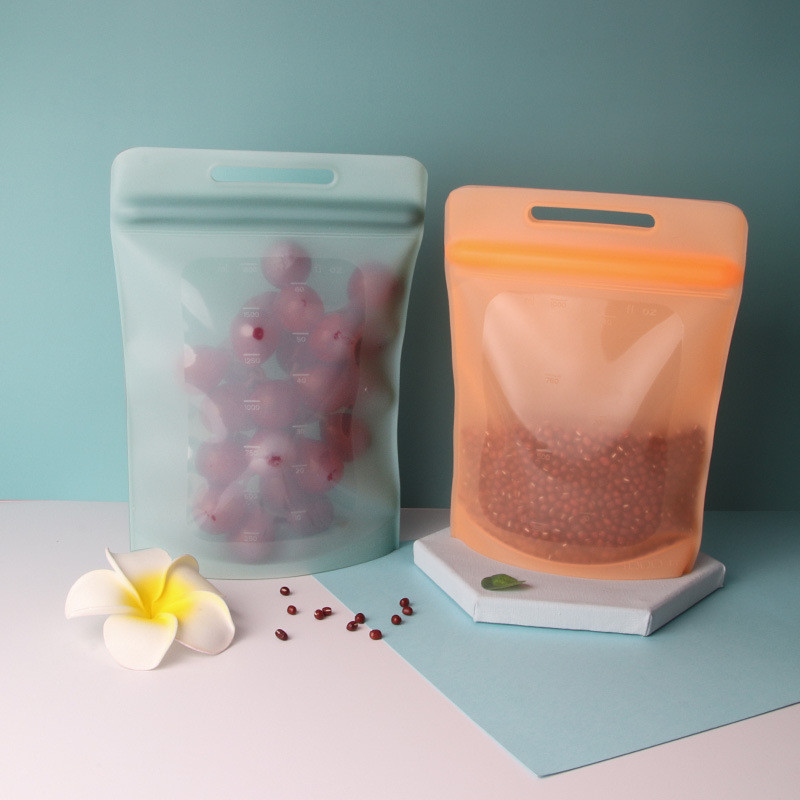 Reusable Silicone Storage Bag Microwave And Dishwasher Safe Leak-Free BPA Free