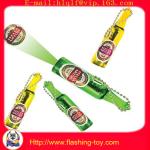 Beer bottle LED shine Logo Projector Keychain /key chain / key chains(LR41 cell