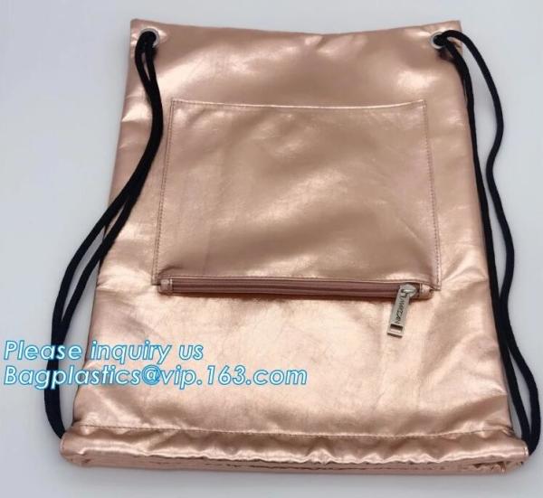 Custom PU Leather Drawstring Bags Leather Pouches with LOGO,Waterproof PU