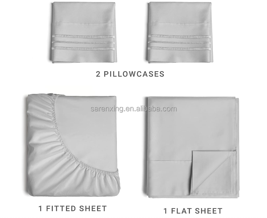 5-star Hotel Bedding Set with National Standards Color Fastness and 300tc Thread Count