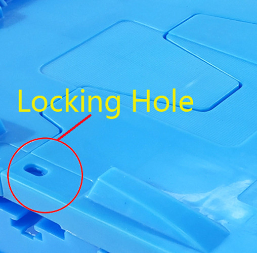 Attached Lid Containers Plastic Box With Hinged Lid Heavy Duty Stackable Moving Box