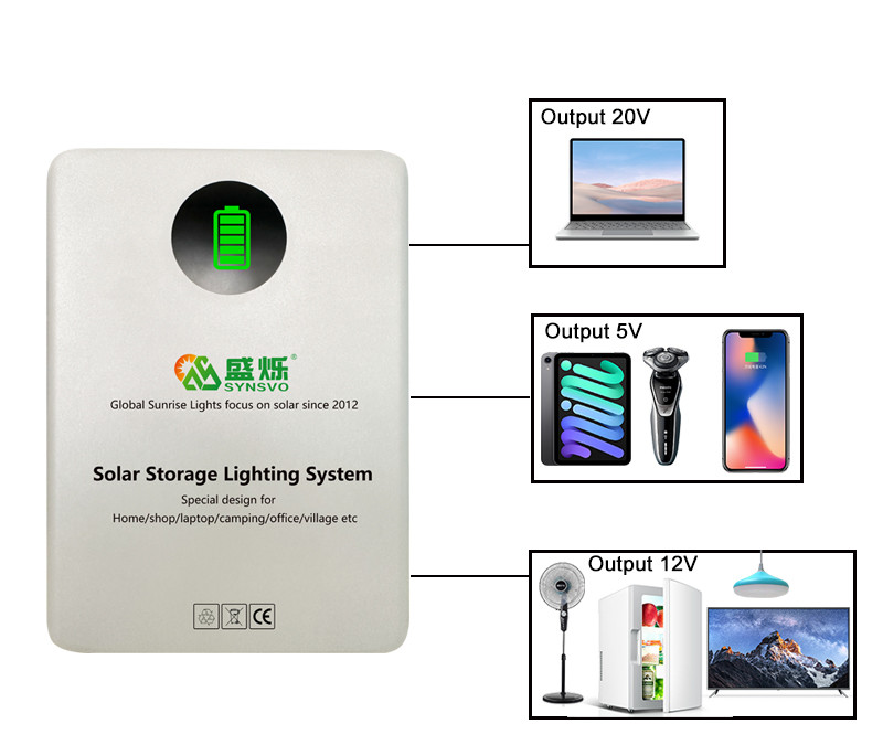 300W Wall Mounted PV Energy Storage System With 60W Solar Panel Generator