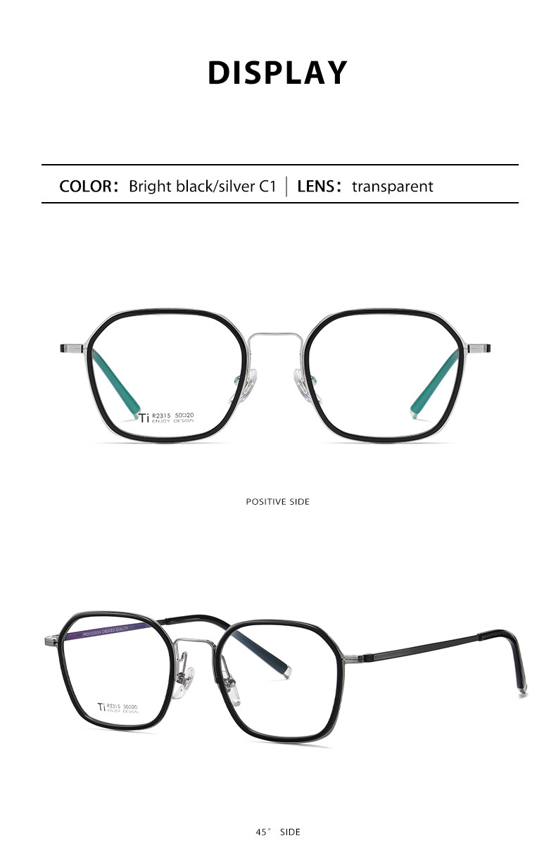 Super Elastic Acetate Titanium Glasses , For Ultra Light Glasses Adults