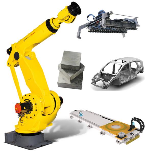 Quality FANUC 6 Axis Industrial Robotic Arm Logistics Transportation Machine Tool Material Removal And Handling With Gripper Guide Rail for sale