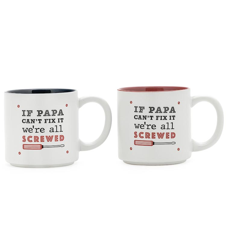 Ceramic Dad Mug Coffee Mug White Color With Creative Words "IF PAPA" Customized 12Oz For Gift