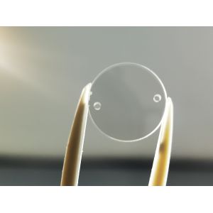 Round Polished Sapphire Optical Windows Scratch Resistance With Hole