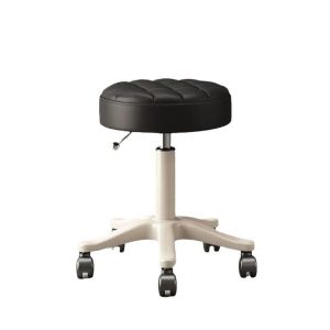  Adjustable Lifting Function Fabric Makeup Stool with Backrest and Revolving Design Manufactures
