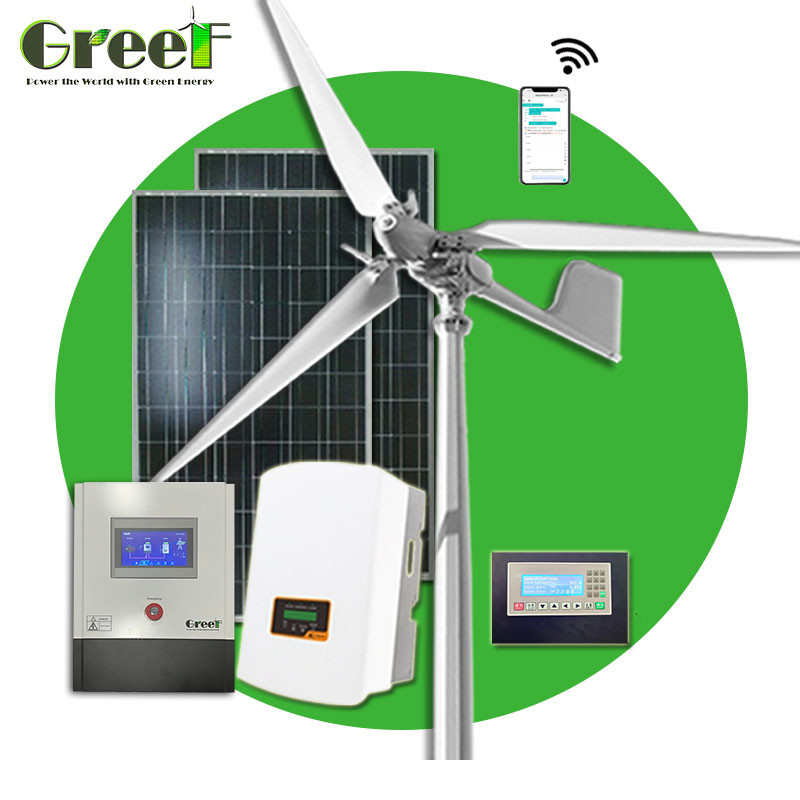 10kw 5kw Solar Wind Hybrid System Pitch Control Wind Turbine
