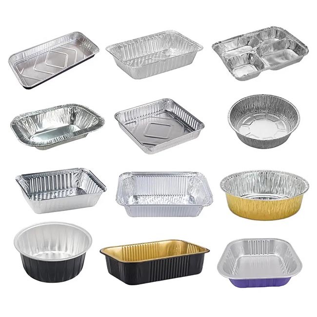 Eco - Friendly 200 + Sizes Of Aluminum Foil Lunch Box For Food Packaging