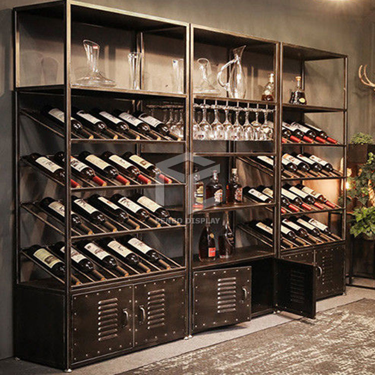 Commercial Electroplate Wall Mounted Wine Rack Monomer Design EPE Foam Packaging