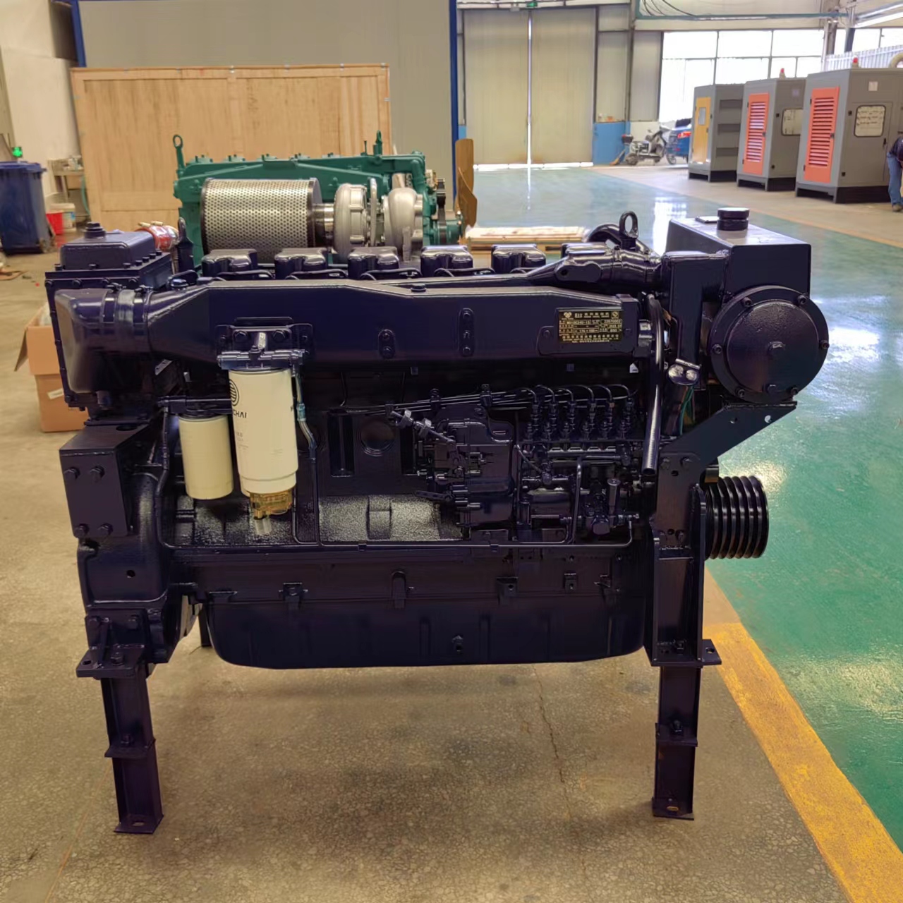 350hp Weichai Marine Diesel Engine With Gearbox WD10C WD12C 1035*694*1000 Dimensions