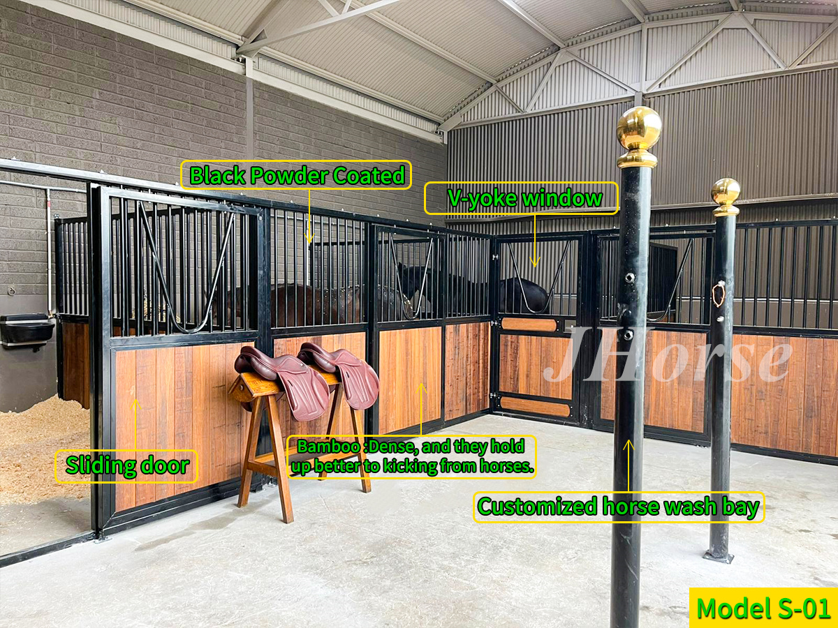 Portable full opening European Horse Stalls Sliding Door 2.0m Height