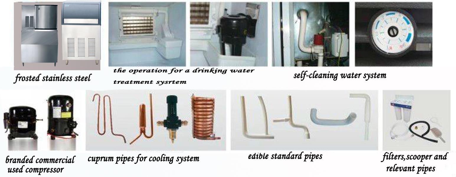 Automatic Ice Making Machine Commercial Fan Cooling One Year Warranty