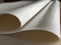 1050gsm PVC Laminated Membrane Structure , White Color PVC Tensile Tarp