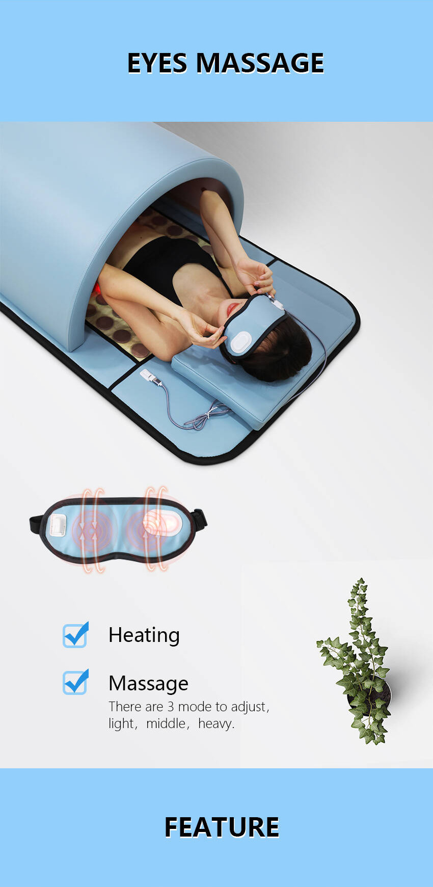 660nm Far Infrared Sauna Dome PU Leather Bule Portable Infrared Sauna Dome