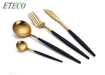 4 Piece Eating Stainless Steel Dinnerware Excellent Hand Feeling Not Easily