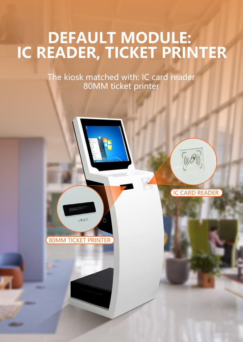 19" 21.5" Nfc Reader Terminal Multifunction Self Service Kiosk