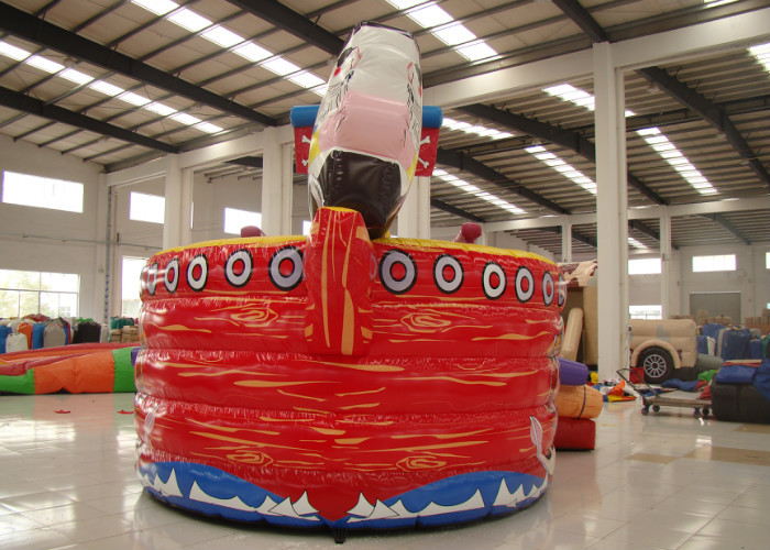 Double Stitching Pirate Bounce House , Pirate Ship Inflatable Bouncer