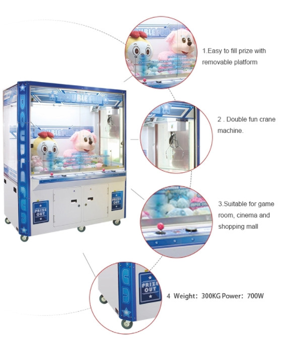 Club Party Coin Operated Toy Claw Crane Game Machine