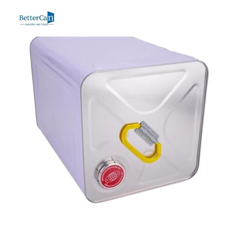 15Kg Decorating Paint Can Square Tin Bucket For Edible Oil / Musterd Oil