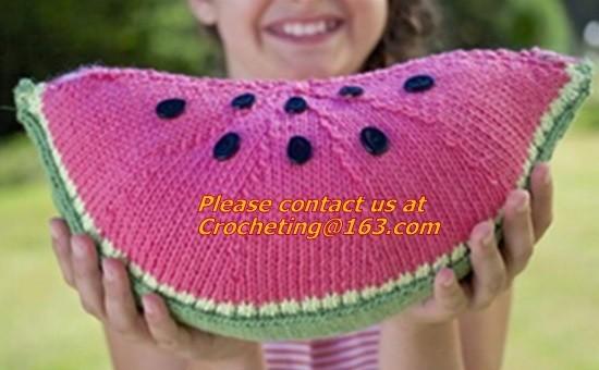 Cute Knitting toys, knit watermelon toys, plush watermelon toy ,crochet