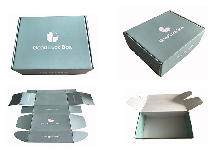White Printing Corrugated Carton Box W9 Flute Material For Cloth Packing
