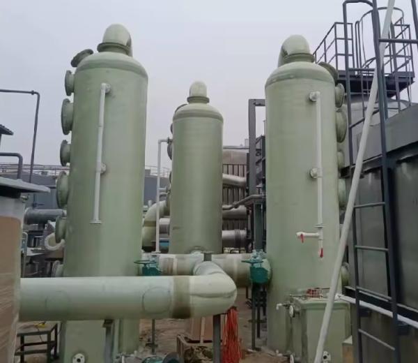 Chemical Desulfurizaion Tower Industrial Environmental Friendly FRP Waste Gas