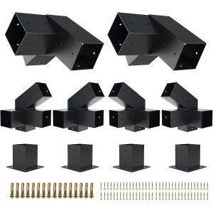 China Pergola Kit with Brackets 30° Slanted Roof Pergola Bracket Kit Roof Wall Mount Extension Bracket Kit  on sale