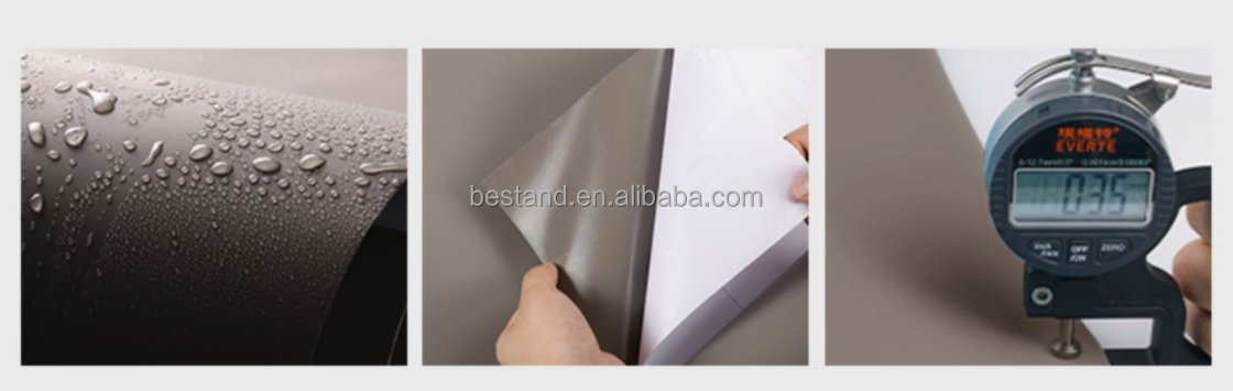PVC Film Black Sticker Wallpaper Matt Foil Soft Touch Wallpaper
