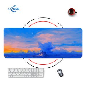 Non-slip Natural Rubber Base XYDAN Customized Mouse Pad for Office Felt Desk Mat