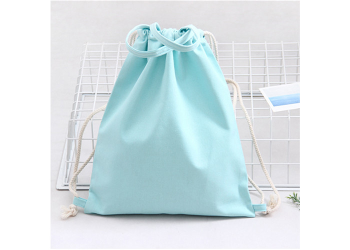 Custom printed logo solid color handhold backpack travel drawstring bag student backpack