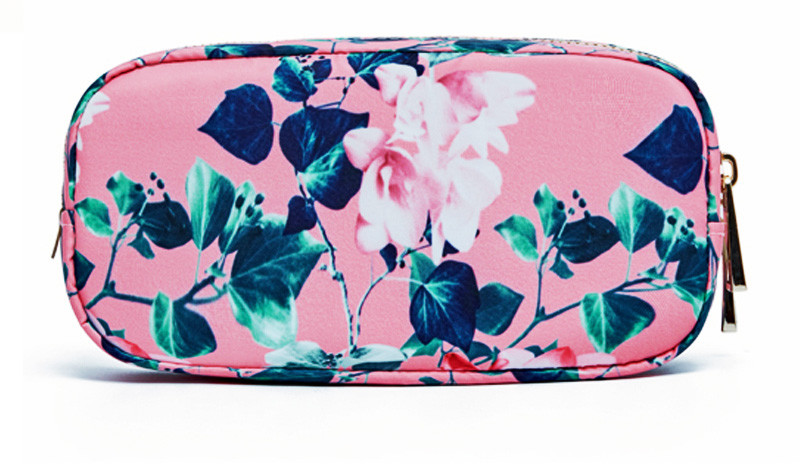 Wholesale Custom Vintage Floral Printed Waterproof Wash Cosmetic Bag