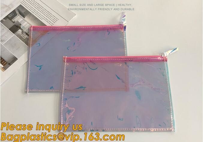Plastic Bag OEM Custom PVC Loop Handle Image Printed Plastic Shopping Bag,Promotional Clear Waterproof Plastic Cosmetic