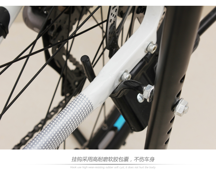 Adjustable Arborescence mountain bike repair parking rack