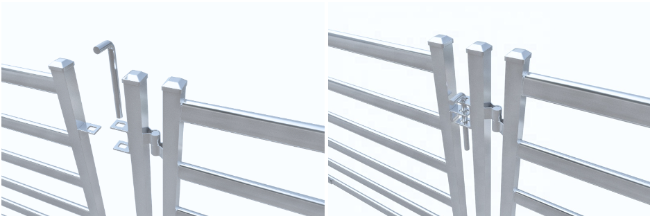 Portable Silver 6ft X 10ft Wire Cattle Panels Weather Resistant