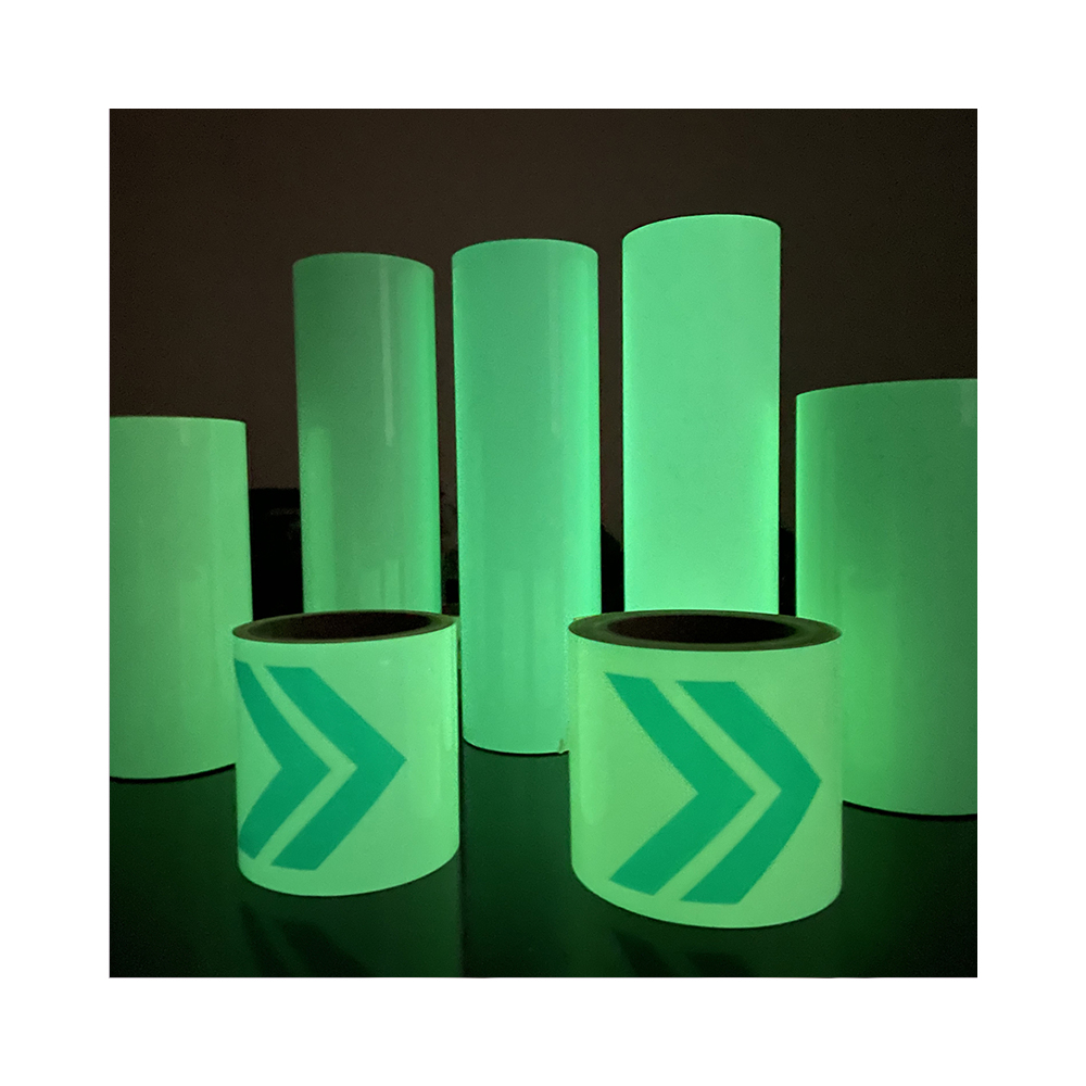 Reflective PVC Photoluminescent Tape Adhesive Self Blue Plastic Sheet Board