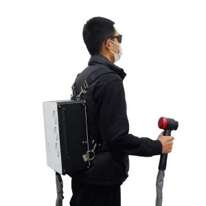 Portable Pulse Laser Cleaning Machine Backpack Handheld Removal Rust Fiber Laser