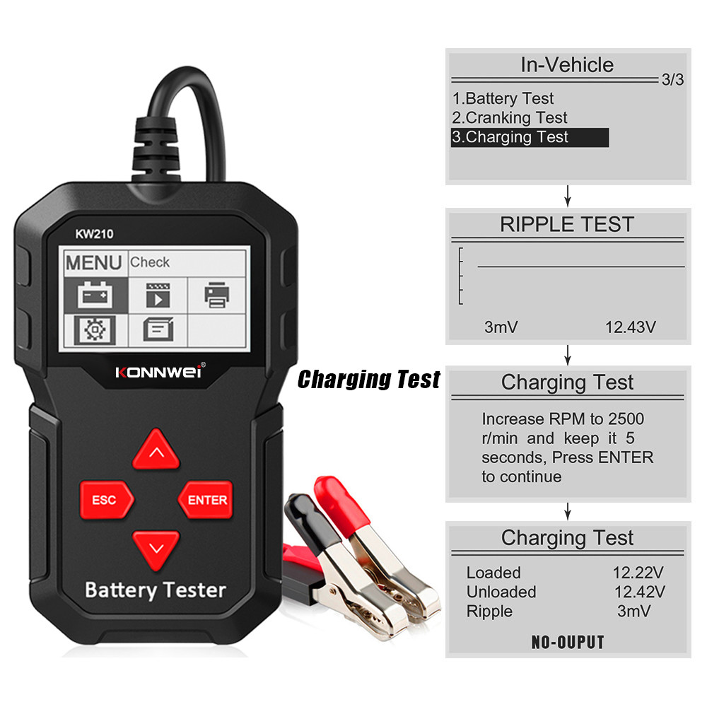 China popular brand battery tester for All 12v Vehicles OBD2 EOBD protocol