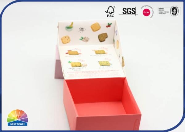 Cookies Pink Durable Folding Carton Box Matte Lamination Customized Logo For